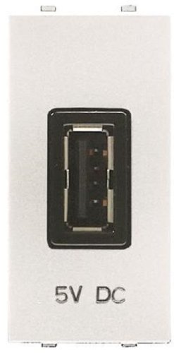 Розетка USB тип A без рамки ABB Niessen Zenit 1-м. 1 мод. 2000 мА N2185.2 BL белый картинка